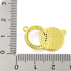 Ciondoli in vero ottone placcato oro 18k con micro pavé di zirconi&nbsp;KK-R159-42G