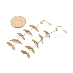 Orecchini a bottone a forma di foglia in acciaio inossidabile 304 per donna&nbsp;EJEW-R008-02G