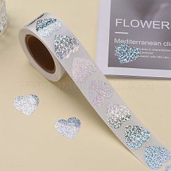 Herzförmige Laseraufkleber rollen&nbsp;X-DIY-K027-G01