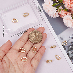 10 Stück Rack-Plating Messing Micro Pave Zirkonia Snap auf Bügel&nbsp;KK-BBC0008-87