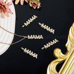 Ciondoli in ottone con micro pavé di zirconi trasparenti da 5 pezzo&nbsp;ZIRC-SZ0005-26G