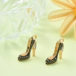 2pcs pendentifs stilettos en alliage d'émail&nbsp;ENAM-YW0002-30A