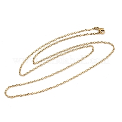 PVD-Vakuumplattierte Unisex-Halsketten im lässigen Stil aus Edelstahl 304&nbsp;STAS-O037-45G