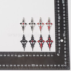 40 Uds. Colgante de cruz de rhinestone de 8 colores con esmalte&nbsp;ENAM-CJ0004-24