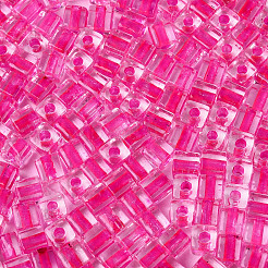 Transparente innenfarbene Glas-Saatperlen&nbsp;SEED-T007-11D