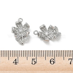 Pendenti in zirconi cubici trasparenti in micro pavè di ottone&nbsp;KK-P355-02P