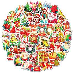 50 x Papieraufkleber mit Weihnachtsmotiv im Cartoon-Stil.&nbsp;DIY-P085-09