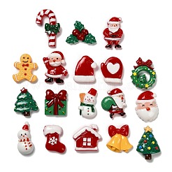 Weihnachtliche Cabochons aus undurchsichtigem Harz&nbsp;CRES-D315-02