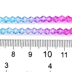 Perles de verre en fil de peinture cuite à dégradé de couleurs&nbsp;X1-DGLA-A039-T2mm-A08