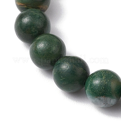 Runde Stretch-Armbänder aus natürlichen afrikanischen Jadeperlen für Frauen&nbsp;BJEW-JB11404