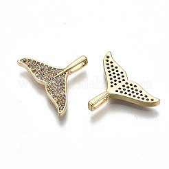 Pendenti in zirconi cubici trasparenti in micro pavè di ottone&nbsp;RJEW-T063-43G-NF