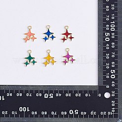 90 Stück 6 Arten Legierung Emaille Anhänger&nbsp;JX583A