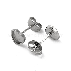 Ohrstecker-Beschläge aus Edelstahl 304&nbsp;EJEW-K295-08P