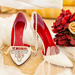 4 stücke 2 stil abs imitation perle crown schuh blume&nbsp;DIY-FH0005-69