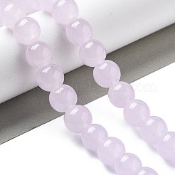 Perles en verre jade d'imitation rondes&nbsp;GLAA-A016-01B