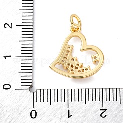 Pendentifs avec zircon cubiques à micro-pavés en laiton&nbsp;KK-S510-49G-01