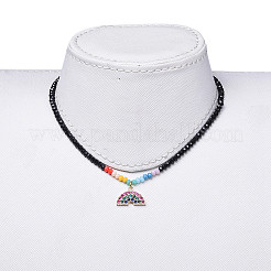 Collane pendenti con perle di vetro&nbsp;NJEW-JN02562
