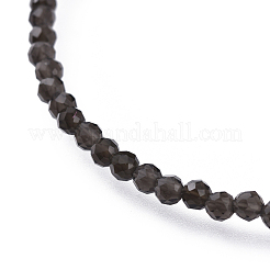 Pulseras de cuentas de obsidiana natural&nbsp;BJEW-JB04555-07