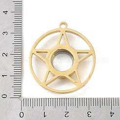 Ionenplattierung (IP) 304 Edelstahl Medaillon Anhänger&nbsp;STAS-S132-04G