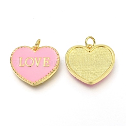 Pendentifs d'émail en laiton &nbsp;LS-KK-B027-03G-A