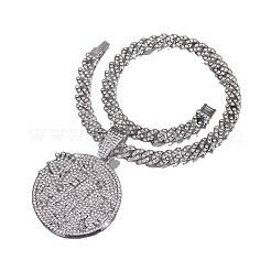 Collier hip-hop en alliage avec strass en cristal&nbsp;FS-WG8D003-02