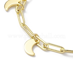 Bracelets à breloques en acier inoxydable 304 doré avec chaînes en laiton à trombones&nbsp;BJEW-JB10031-02