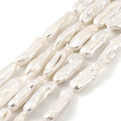 Fili di perle di perline keshi barocche naturali&nbsp;PEAR-B004-04A-01A