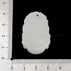 Natürliche weiße Jade geschnitzte Anhänger&nbsp;G-S384-01D