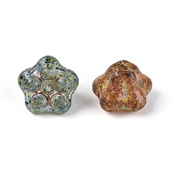 Picasso-Backfarbe und mit Goldmetall durchzogene Glasperlen&nbsp;DGLA-T004-65M