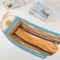 Decoraciones de pared de macramé de poliéster tejidas a mano&nbsp;HJEW-WH20020-003C