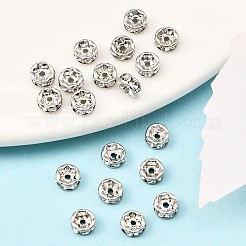 Messing Strass Zwischen perlen&nbsp;RB-A014-Z5mm-01P-NF