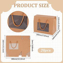 Boîtes cadeaux pliantes en carton avec poignée&nbsp;CON-WH0092-82