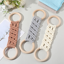 3 Stück Handtuchhalter aus Baumwollfadengewebe in 3 Farben&nbsp;AJEW-GF0011-76