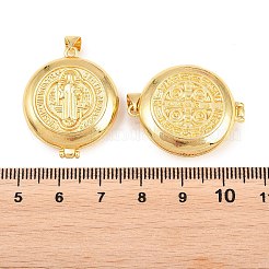Religiöse Medaillon-Anhänger aus Messing&nbsp;KK-D232-21G-01