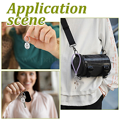 12 porte-clés en acier inoxydable avec strass&nbsp;KEYC-FH0001-68