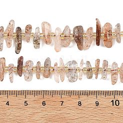 Natürliche Stränge aus Rutilquarzperlen in Schwarzgold&nbsp;G-F821-D01-01