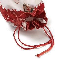 Rechteckige Stoffbeutel mit Weihnachtsmotiv und Jutekordel&nbsp;ABAG-P008-01A