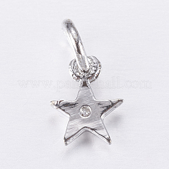 Adornos de latón micropavé de circonia cúbica&nbsp;ZIRC-E135-30P