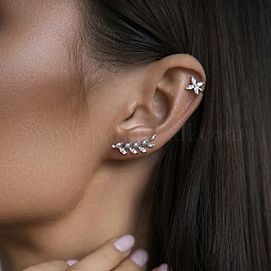 S925 Silber Zirkon Blatt Tropfen Ohrringe Halskette Schmuck-Set für Frauen elegante Mode&nbsp;YN0481-3