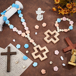 DIY-Kits zur Herstellung von Kreuzanhängern aus Holz&nbsp;RESI-PH0002-64