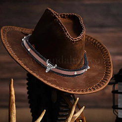 4 stücke 4 arten imitation leder südwestlichen cowboy hut gürtel&nbsp;AJEW-CP0007-21