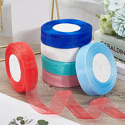 1 Rolle transparentes Organzaband&nbsp;SRIB-CY0001-22A-01
