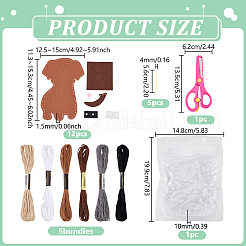 Kit de couture en feutre pour enfants&nbsp;DIY-WH0504-434