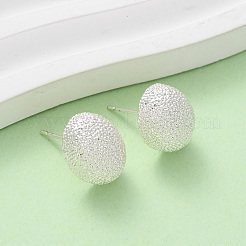 Boucles d'oreilles à tige texturées en laiton&nbsp;EJEW-A143-02E-S