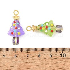 Pendentifs en verre peints à la main avec des motifs granuleux&nbsp;PALLOY-JF06038