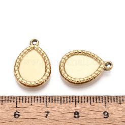 Cabochon-Fassungen für Anhänger aus Edelstahl 304&nbsp;STAS-T067-67G