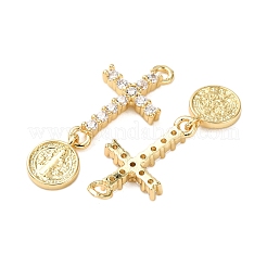 Pendentifs en laiton zircon cubique transparent&nbsp;KK-K408-59G