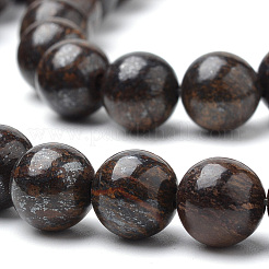 Chapelets de perles en bronzite naturel&nbsp;G-S272-01-6mm