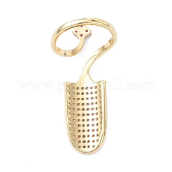 Bagues à ongles en laiton micro pavé zircone cubique&nbsp;RJEW-D115-08G