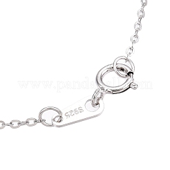 Rhodinierter 925 Sterling Silber klarer Zirkonia Stern Anhänger Halskette machen&nbsp;STER-T007-104P
